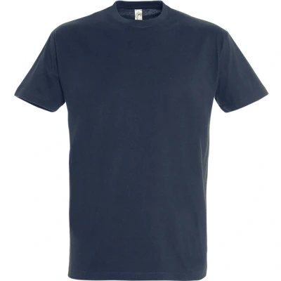 Image of SOLS Mens Imperial Heavyweight Short Sleeve T Shirt (Navy) Cotton Size Large
