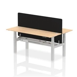 Image of Air B2B 1800x600mm Adjustable 2P Bench Desk CP Maple/Silver + Screen