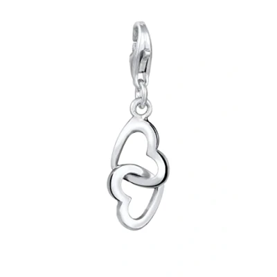 Image of Elli Charms Ladies Pendant Double Hearts Bond in 925 Sterling Silver