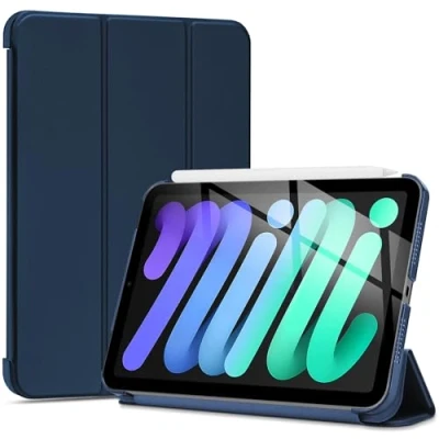 Image of ProCase Smart Case for iPad Mini 7 A17 Pro 2024/iPad 6 2021 8.3 Inch 7th/6th Gen Case, Hard Back Cover 8.3&quot; 7th A2995/A2996/A2993/6th A2567 A2568 A2569 Darkblue