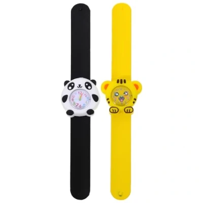 Image of Hemobllo Kids Snap on Watches, 2 Pcs Cute Cartoon Watch Watches Silicone Wrist Slap for Children Boys Girls