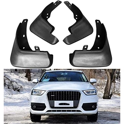 Image of 4 Pcs Rubber Mud Flaps Mudguards for Audi Q3 2012 2015, Front/Rear Wheel Mudflaps Splash Guards, Fenders with Screws, Exterior Styling Protection Accessories