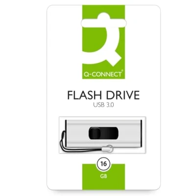 Image of Memory Stick Q CONNECT USB 3 0 16GB / Computer Accessories/Type Capacity 16 GB/Kind 3.0 Material Plastic/Colour Silver/black/Size
