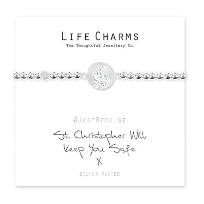 Image of Life Charms St Christopher Will Keep You Safe Bracelet