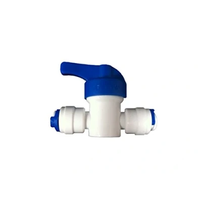 Image of 1/4&quot; INLINE TAP/SHUT OFF VALVE/ISOLATION VALVE FOR LLDPE FRIDGE FREEZER/REVERSE OSMOSIS WATER FILTER SYSTEM PIPE TUBING