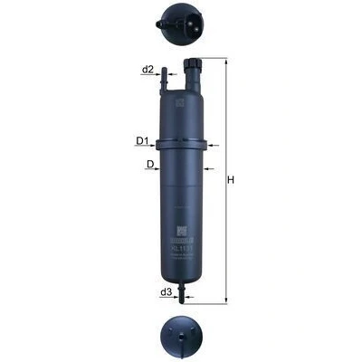Image of 13329885441, 13329885986, 13329886040 Fuel filter MAHLE ORIGINAL KL 1131 In Line Filter, with heating 8mm BMW: 8 Convertible, 5 Saloon, 7