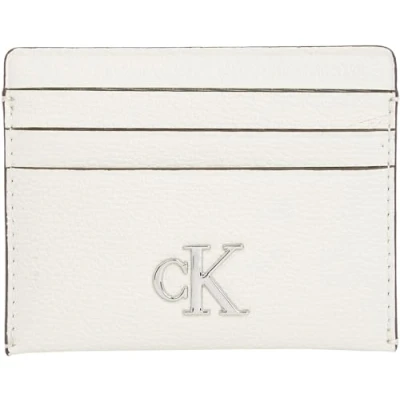 Image of Calvin Klein Jeans Minimal Monogram Cardcase Unisex Wallet, Size: One Size, Silver birch