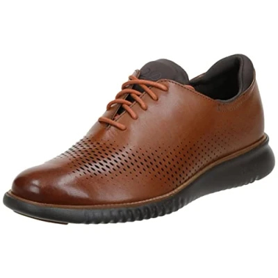 Image of Cole Haan Men&#039;s 2.Zerogrand Laser Wingtip Oxford Lined, British Tan/Java, 6 UK