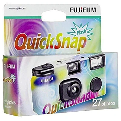 Image of FUJIFILM QuickSnap V400 Single Use Camera, Black,Green