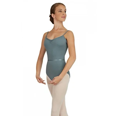Image of Capezio Pinch Front Camisole Leotard For Women, Stylish Dance &amp; Gymnast With Elegant Detailing and Straps, Women Can Wear Ballet Other Styles Black, L (Large)