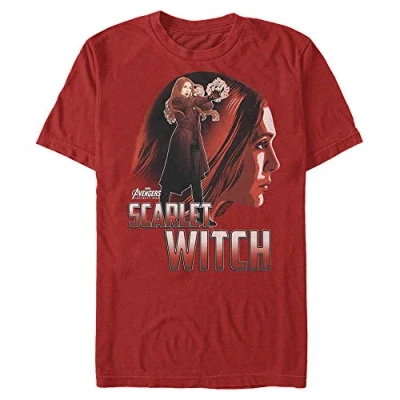 Image of Marvel Avengers: Infinity War Scarlet Witch SIL Organic Short Sleeve T Shirt, Red, XXL