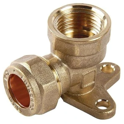 Image of UKDeals Direct® Outdoor 1/2&#039;&#039; Garden Tap, Through Tube, Wall Flange Bracket 1/2&quot;, Back Plate Elboe 15mm x 1/2&quot; (Brass Elbow 1/2&quot;)