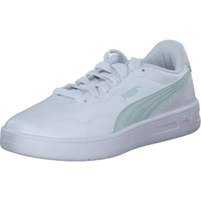 Image of PUMA Women&#039;s Court Lally Sneaker, White Cool Light Gray, 5.5 UK