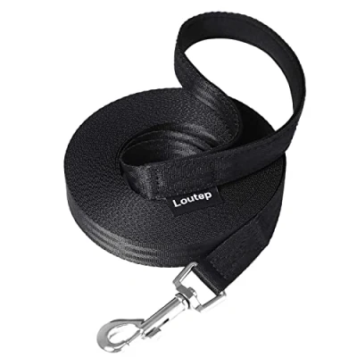 Image of Loutep Training Lead for Dogs 3m 5m 10m 15m 20m 25m 30m Strong Nylon Rope Extra Long Line Dog Leash with Padded Handle Large Medium Small Puppy Recall Pet Walking Obedience Outdoor Play