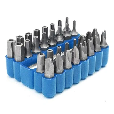 Image of ArtisanShow 33PCS High Carbon Steel Screwdriver Bit Set with Tamper Proof Torx, Spanner, Hex, Tri Wing, Star Drill Holder