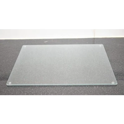 Image of Biznest 52X30Cm Universal Hob Cover Plate Set of 2 Tempered Glass Worktop Saver Frosted Printing Dishwasher Safe 4mm