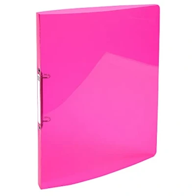 Image of Exacompta Ref. 54674E Iderama flexible PP binder 2 round rings, diameter 15 mm Spine 20 External dimensions: 32 x 25 cm A4 file format Colour: pink