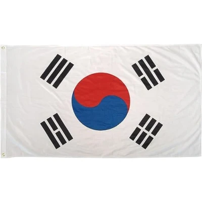 Image of SHATCHI 5ft x 3ft National Flags Events Pub BBQ Decorations for Rugby Cricket Football Sports 2023 World Cup Banner Fan Support Table Cover, Polyester, South Korea
