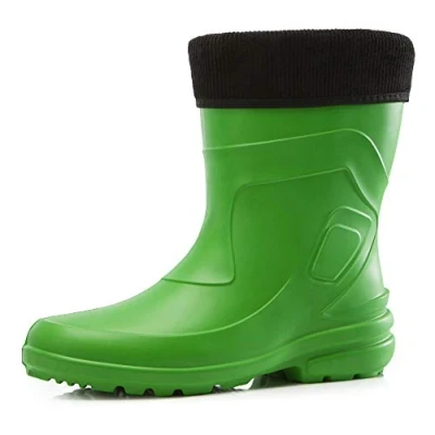 Image of Ladeheid Women&#039;s EVA Thermo Extra Light Wellington Boots Rainy Wellies Rain LA 800 2017 (Green/Black, 3.5 UK)