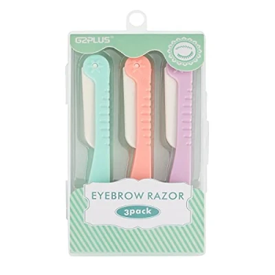 Image of G2PLUS 3 PCS Eyebrow Razor Shaper Cheek Facial Hair Remover Peach Fuzz Shaver Women&#039;s Trimmer Shaving Grooming Kit