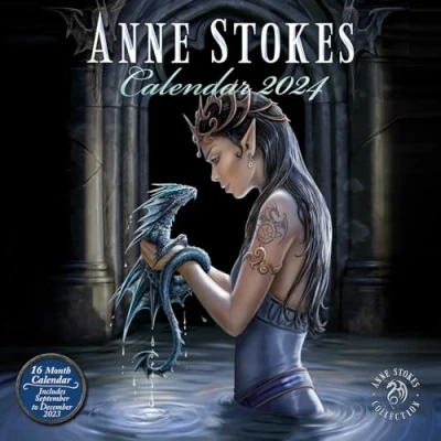 Image of Anne Stokes 2024 Calendar Month to View Planner, 30cm x Features Stunning Fantasy Art, Ideal for Planning and Decoration, Art Lovers Officially Licensed Merchandise