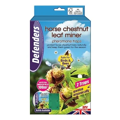 Image of Defenders Horse Chestnut Leaf Miner Pheromone Trap Twinpack, Refillable, Re usable Protect Trees Naturally and Keep Them Green for the Season