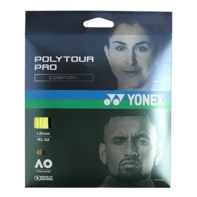 Image of YONEX Unisex Adult Poly Tour Pro String Set 12m Yellow Tennis String, 1.25