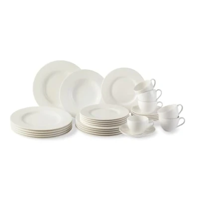 Image of vivo Villeroy &amp; Boch Group Basic White Combination Set, 30 Pieces
