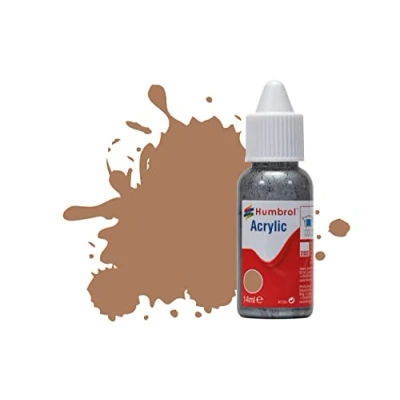 Image of Humbrol Model Paint DB0118 No 118 US Tan Matt (14ml), Acrylic Paints for Models, Plastic, Metal, Wood, Glass, Ceramics and More, Touch Up Hobby Bottle Craft Kits