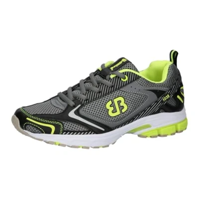 Image of Brütting Men&#039;s Fusion Running Shoes, Grey (Grau/Schwarz/Lemon Grau/Schwarz/Lemon), 3.5 UK