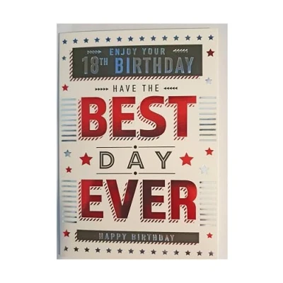 Image of Birthday Card for Eighteen (18) Year Old Boy Free Post (UK)