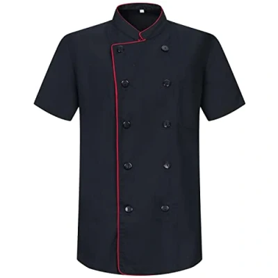 Image of MISEMIYA Men&#039;s Chef Jacket Hospitality Uniform Ref.8421B 4XL, Jackets 8421B Black