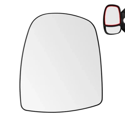 Image of SENZEAL Wing Mirror Glass Heated Upper Left Passenger Side for Renault Trafic MK2 Vauxhall Vivaro A Nissan Primastar 2001 2014 9636600QAH (Left)