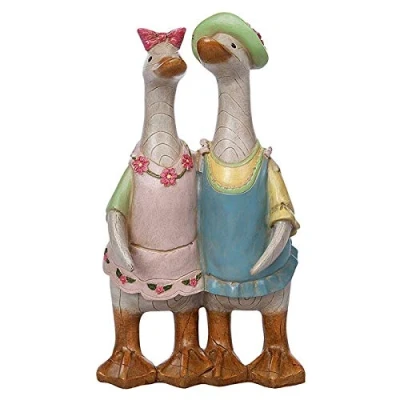Image of Davids Ducks Country Duck Couple Wood Effect Ornament