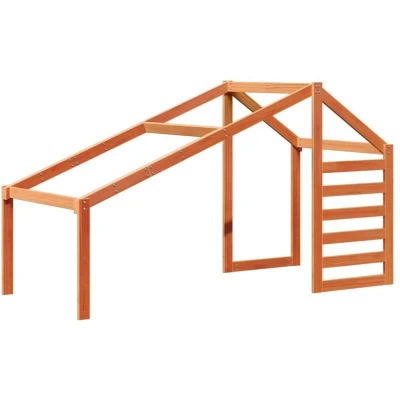 Image of vidaXL Kids&#039; Bed Roof Wax Brown 188x82x113 cm Solid Wood Pine