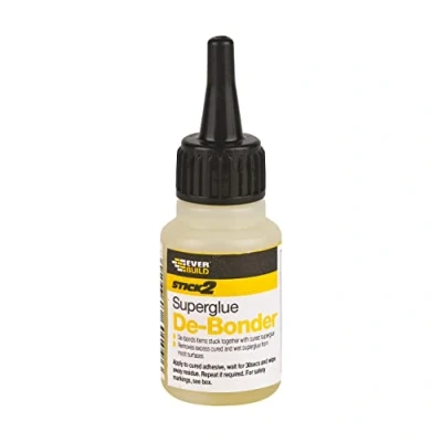 Image of Everbuild Stick 2 Superglue De Bonder Solvent Based Multi Purpose Fast Acting Formula Clear 20ml