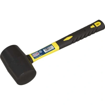 Image of Sealey Premier Rubber Mallet 1.5lb with Fibreglass Shaft
