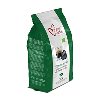 Image of Italian Coffee Capsules Compatible with Nescafe Dolce Gusto Machines, Espresso pods (Arabica, 64 Pods)