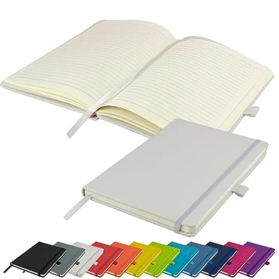 Image of SAVVY BEE A5 Notebook Writing Pad New Lined Hardback Journal Notepad Notes Diary (White)