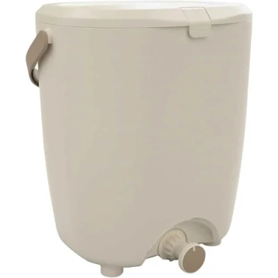 Image of Hozelock Ltd 100 498 Pure Bokashi Kitchen Composter, Plastic, 15 liters, Off White