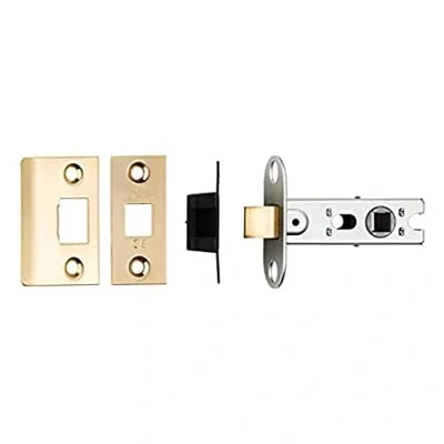 Image of Carlisle Brass BTL25 BTL25SB CE B/T Tubular MORTICE Latch Square, Satin Brass, 64mm / 2.5&quot;