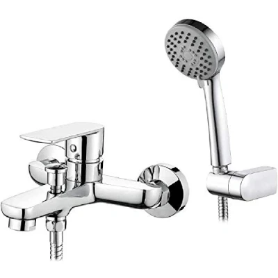 Image of Ibergrif Supreme Bath Shower Mixer Tap Set, Tub System, Chrome