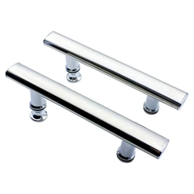 Image of KEABATH 2 Pack Square Shower Door Handle with Plastic knobs Parts Replacement for Enclosure Room Cabin 145mm Hole to Center
