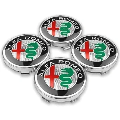 Image of 4pcs Car Wheel Centre Hub Caps for Alfa Romeo Giulietta Spider GT Giulia Mito 147 156 159 60mm, Anti Rust Rims Protectors Exterior Decoration Accessories