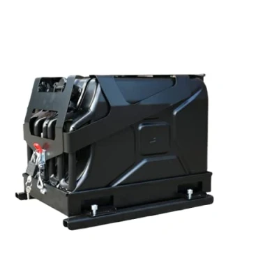 Image of GELG 2 x 20 Litre Canister with Holder, Sheet Steel (Black (RAL 9005))
