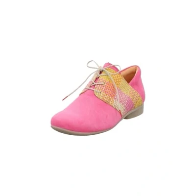 Image of Think! Damen GUAD2 chromfrei gegerbte nachhaltige Halbschuhe, Fuxia/Kombi 5000