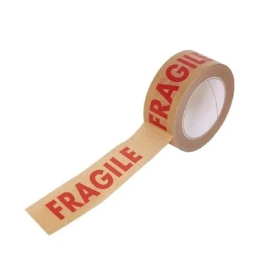 Image of Sabco 48mm X 50m Paper Kraft Fragile Tape. Eco Friendly Bio Degradable Recyclable Tape Rolls. Ideal As Moving Packaging Brown (1)