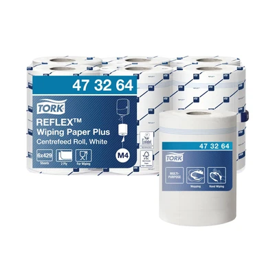 Image of Tork Reflex M4 Centrefeed Roll 2 Ply 150m White (6 Pack) 473264