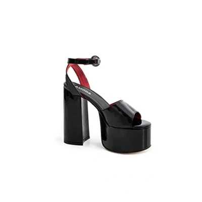 Image of LAMODA Women&#039;s All for You Extreme Court Shoe, Black Patent, 4 UK