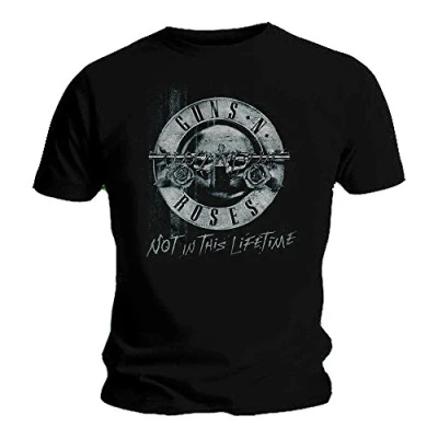 Image of Guns N Roses Official T Shirt Not in This Lifetime Tour XEROX Bullet L Black